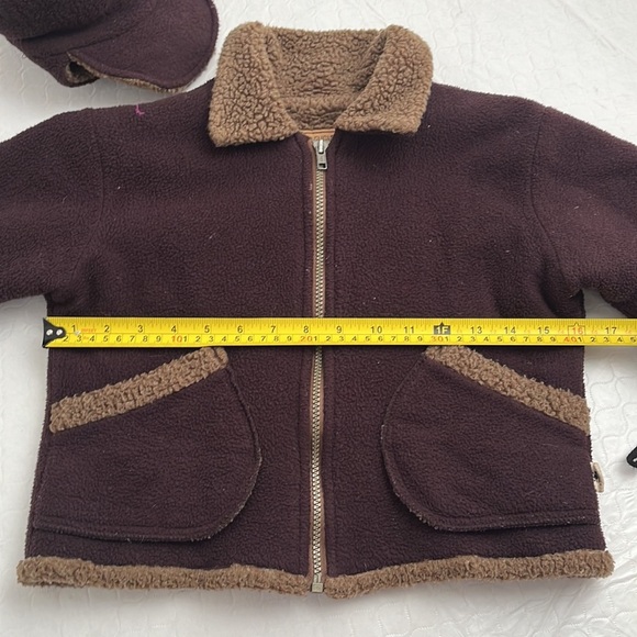 Corky and Company brown fleece jacket and hat - Picture 11 of 12
